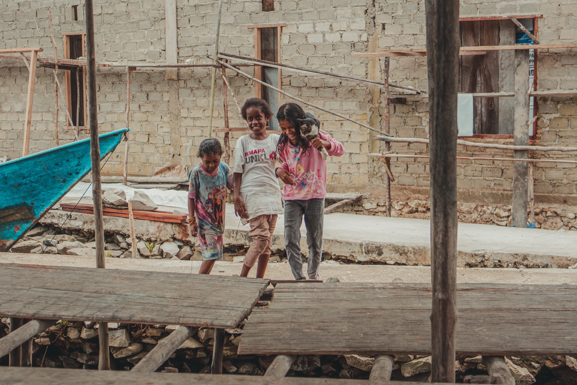 Community members in Magey Village