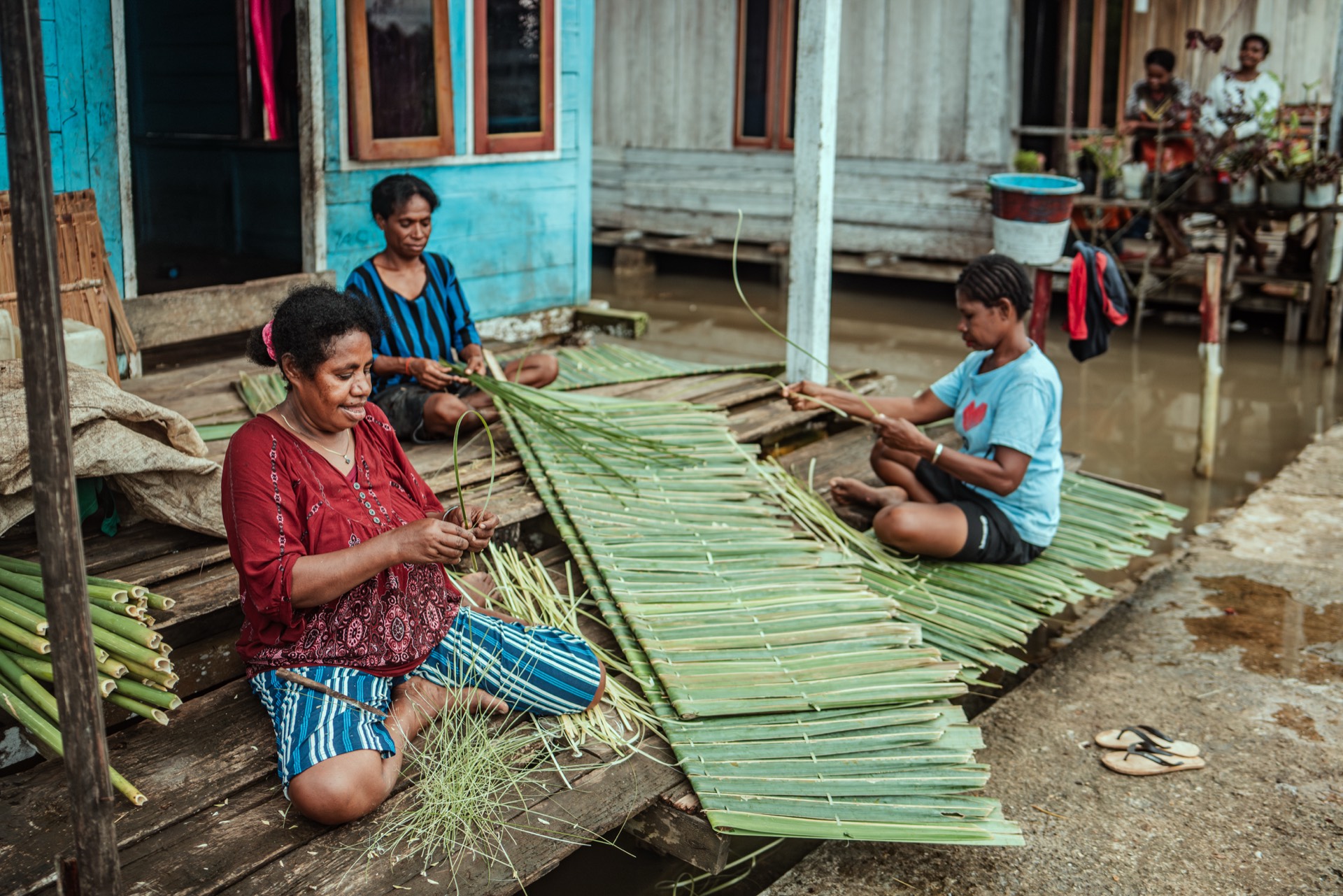 Community members in West Papua village